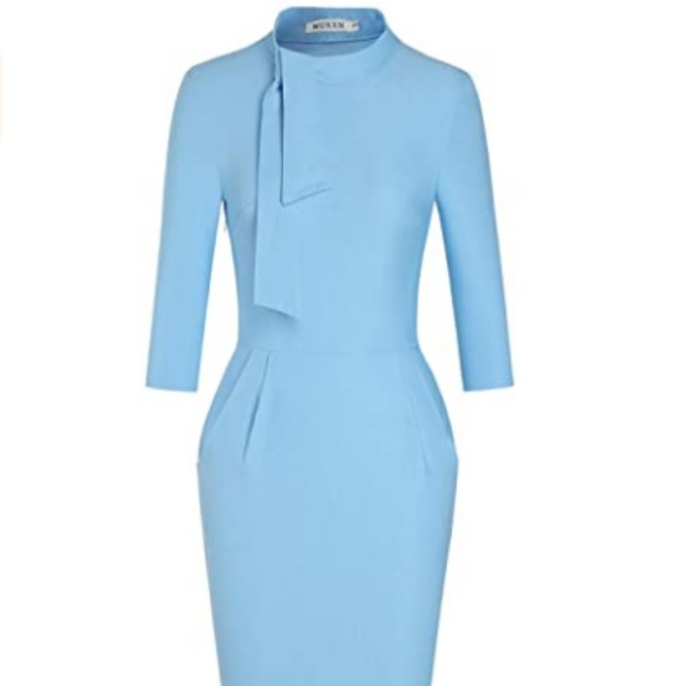 Event Dress with Pocket Airy Blue